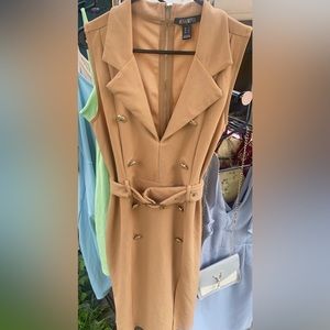 Belted vest blazer dress